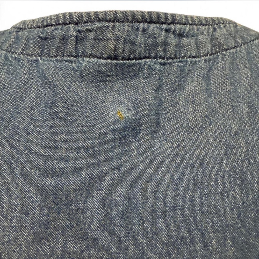 Vintage Blair Denim Tunic Top Floral Embroidered Butterflies 90s Art Teacher - Picture 12 of 12